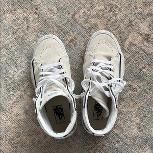 Vans White High-Top Sneakers Size 8.5
